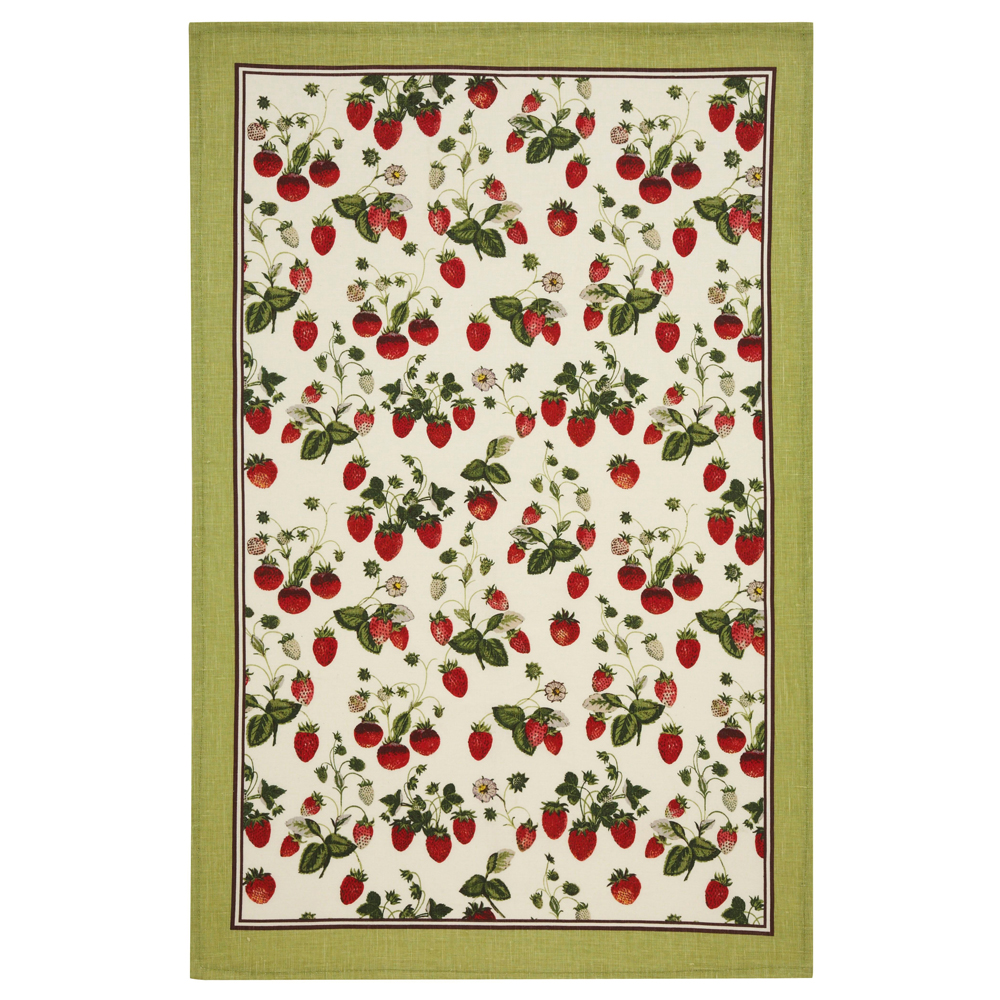 RHS Strawberry - Linen Tea Towel