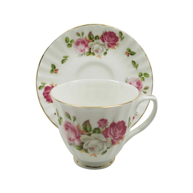 Summer Bloom Cups and Saucers