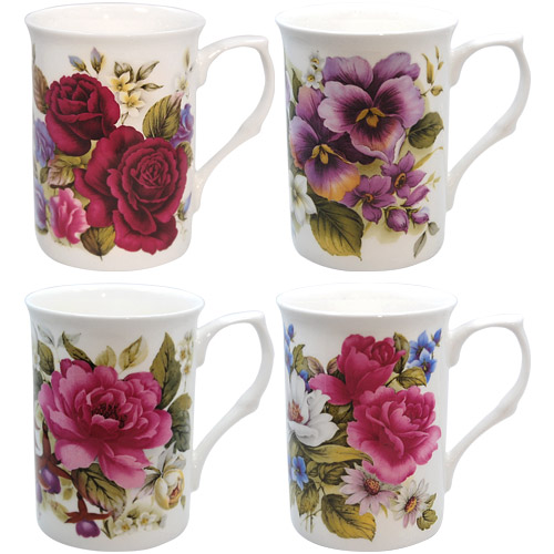 Summer Floral Mug Set of 4