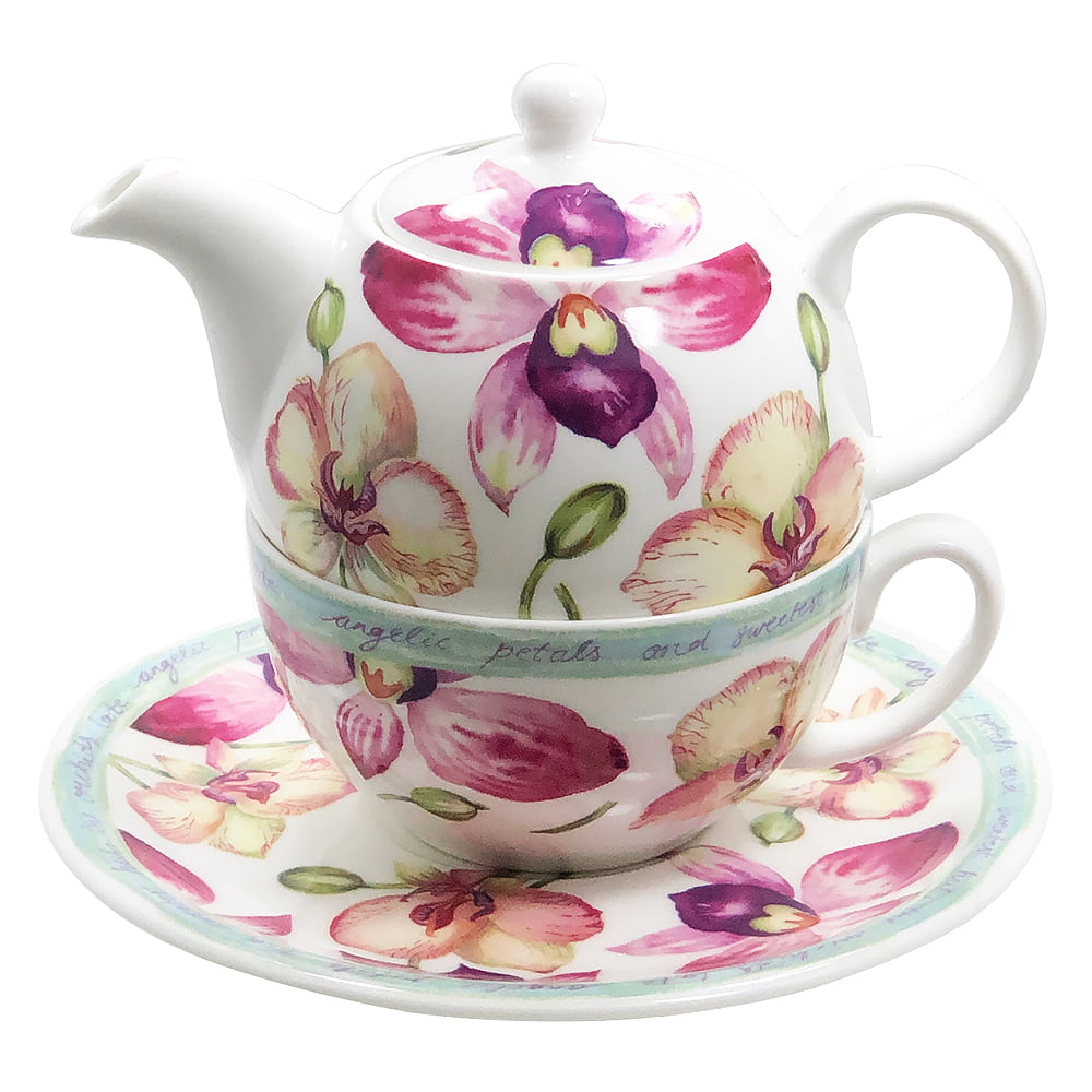 Tea for One Teapot Set - Orchid Garden