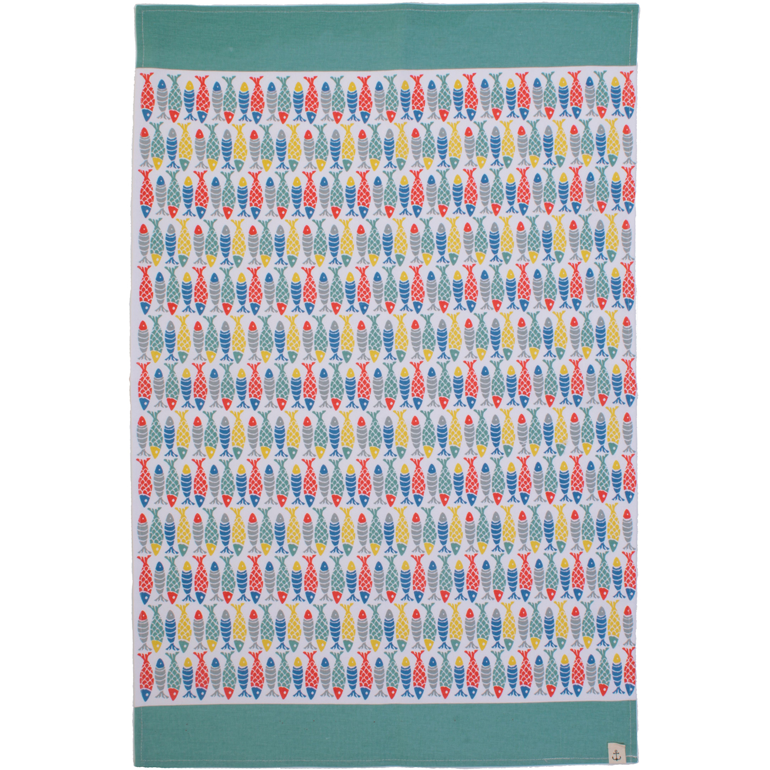 Cotton Tea Towel Seasalt Schooling Fish