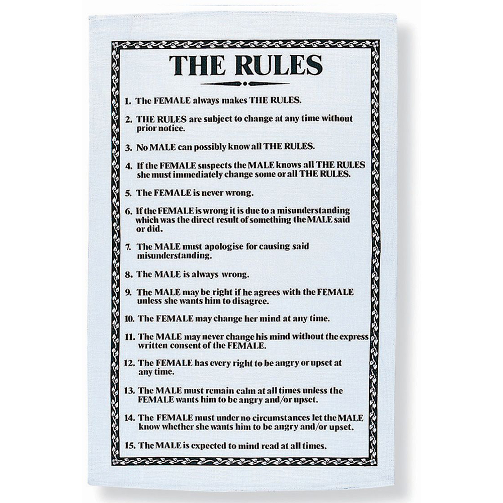 The Rules - Cotton Tea Towel