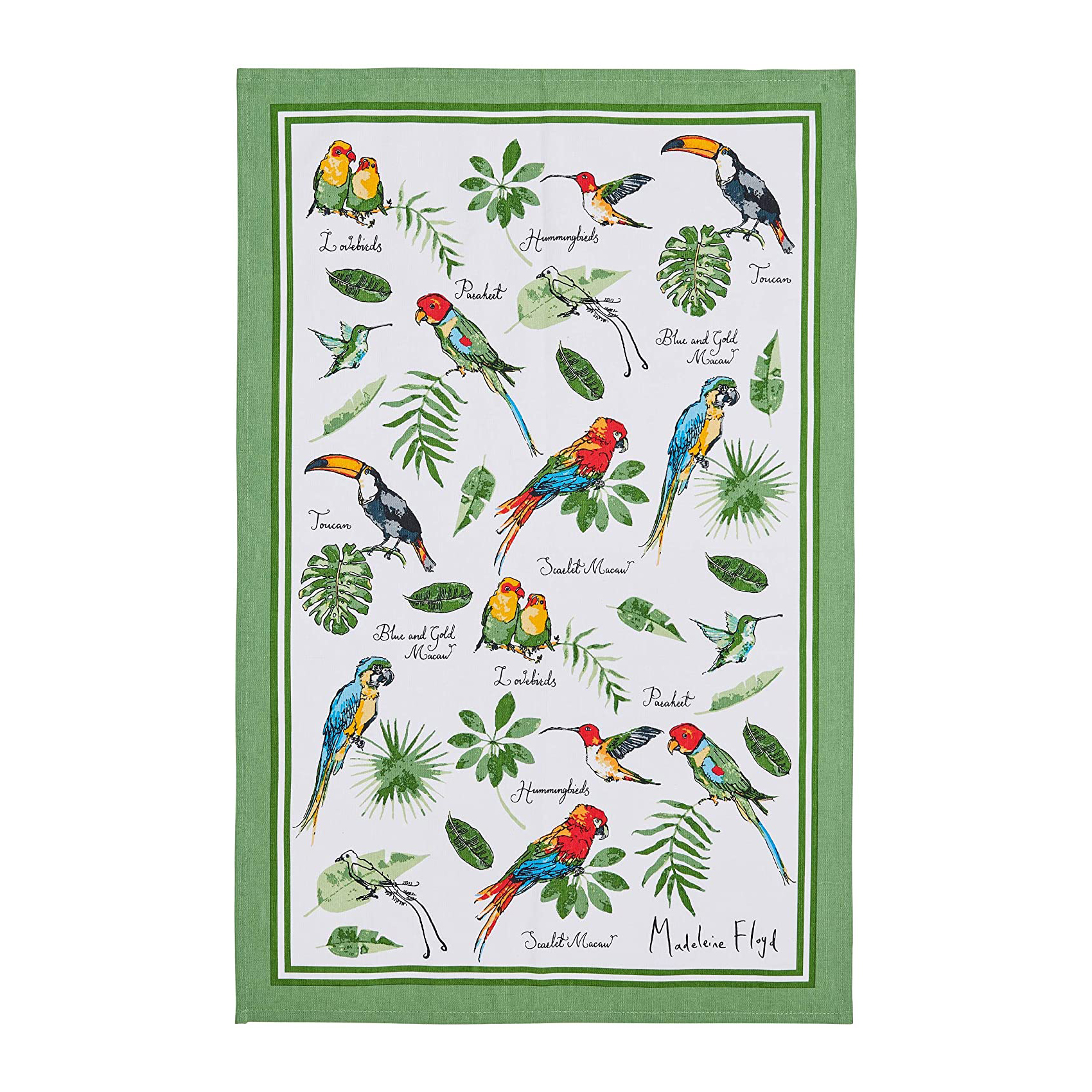 Tropical Birds Cotton Tea Towel