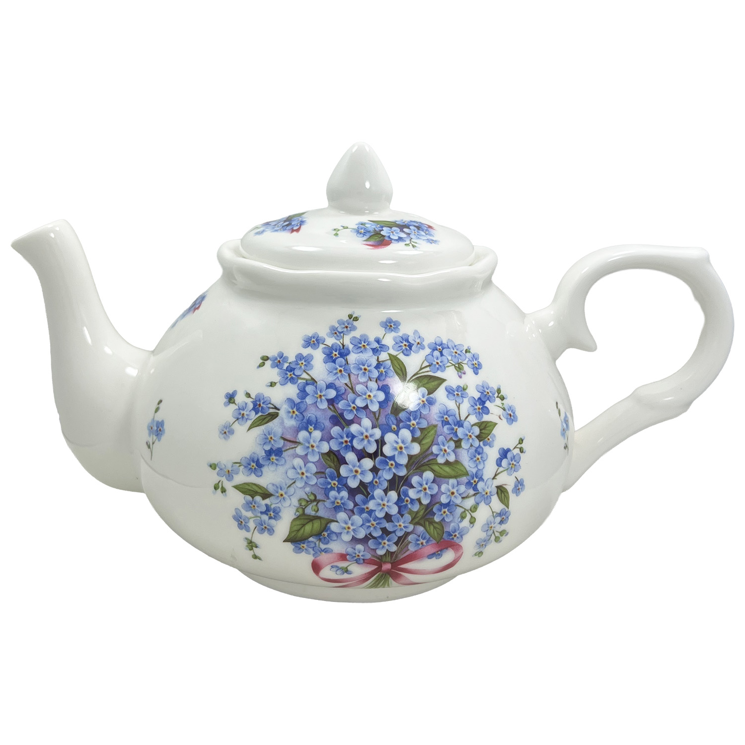 Adderley Forget-Me-Not Fine Bone China Teapot – 44 oz (6-Cup)