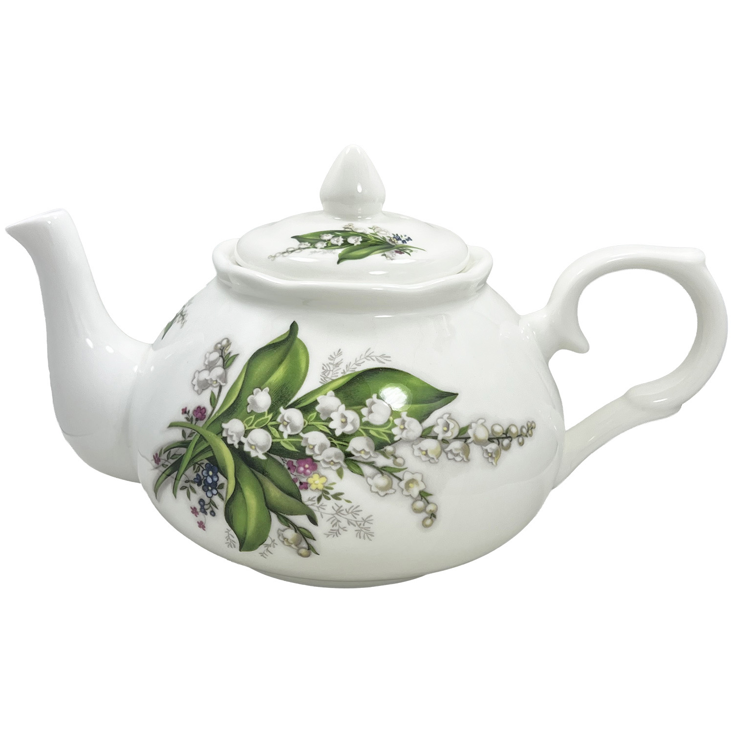 Adderley Lily of the Valley Fine Bone China Teapot – 44 oz (6-Cup)