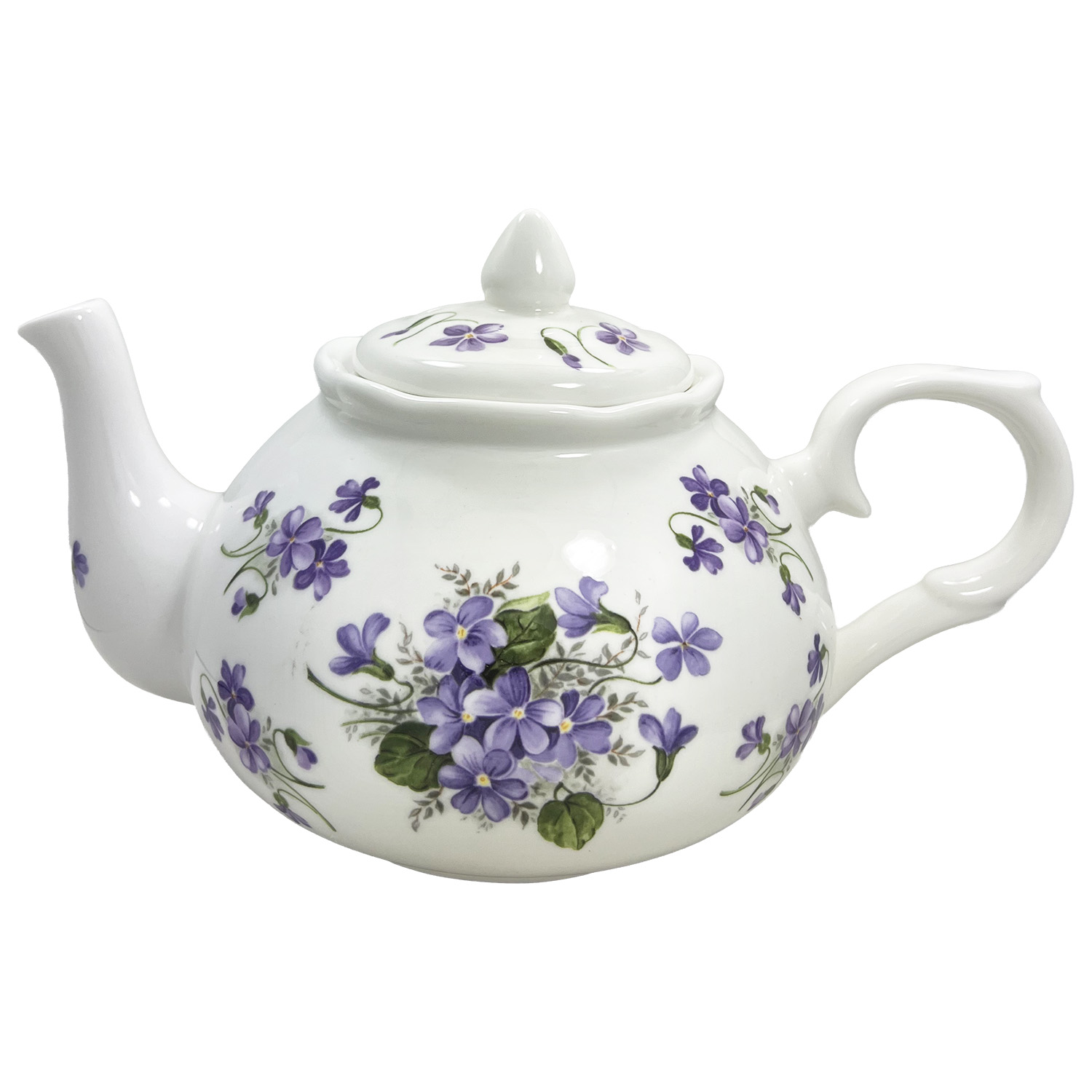 Adderley Wild Violet Fine Bone China Teapot – 44 oz (6-Cup)