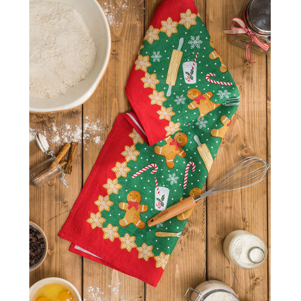 Cotton Tea Towel - Gingerbread Men, photo-1