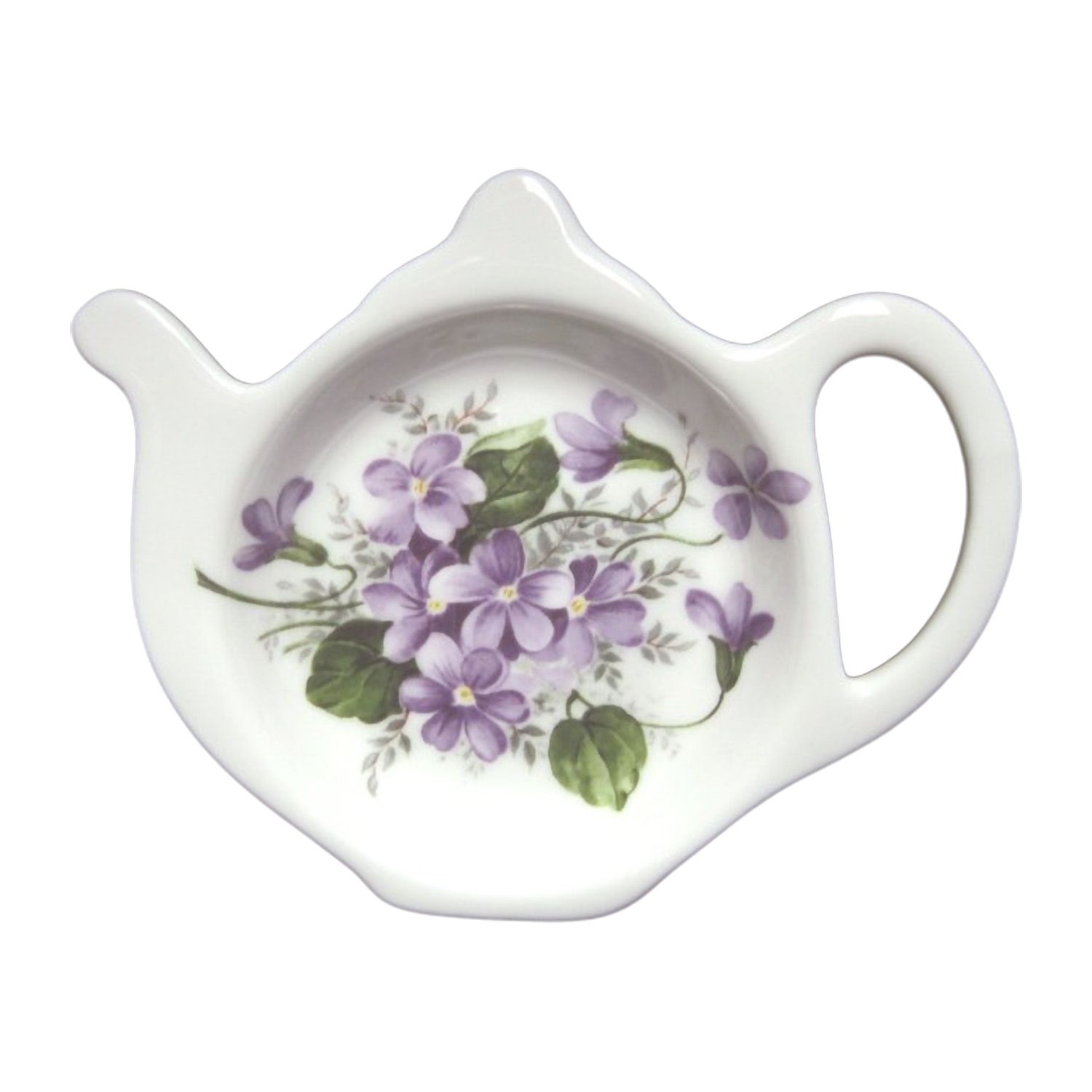 Bone China Tea Bag Tidy – Wild Violet Design