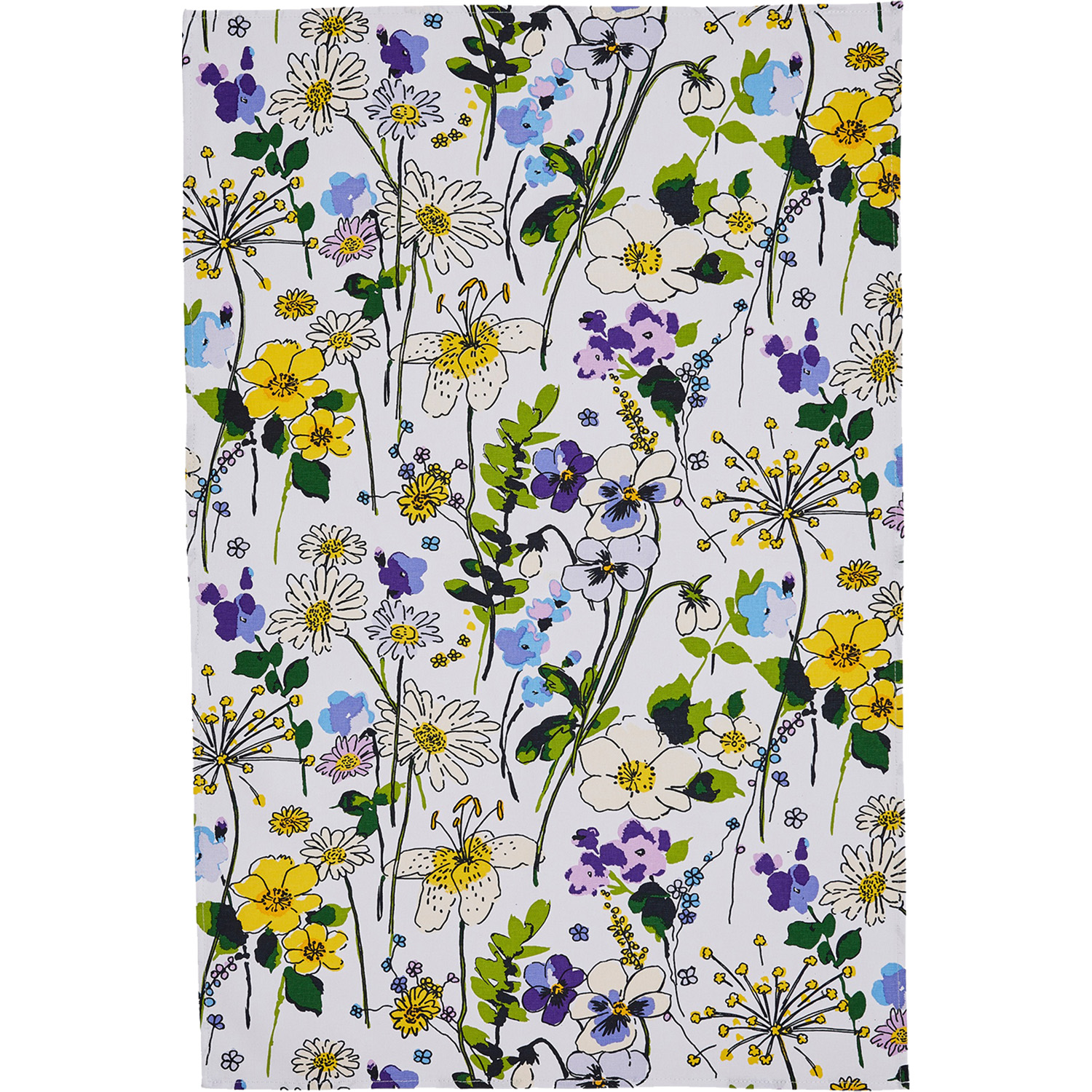 Wildflowers Cotton Tea Towel – Multicolour Floral Kitchen Towel
