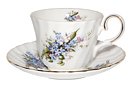 Tea Cup and Saucer, Forget-Me-Not