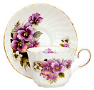 Tea Cup and Saucer, Pansy