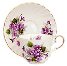 Tea Cup and Saucer, Violets