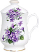 Wild Violets Lidded Tea Mug