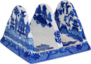 Blue Willow Ware Napkin and Mail Holder