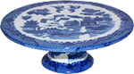 Blue Willow Ware Cake Stand - 8