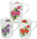 Rose Tea Mugs - Set of 3