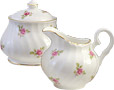 Cream & Sugar Set, Dot Rose