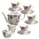 Violet Tea Set - Gracie Bone China