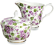 Violet Porcelain Cream and Sugar Set