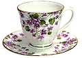 Violet - Bone China Cup and Saucer Set