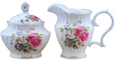 Graces Rose Cream and Sugar Set