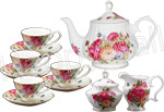 Sandra's Rose Tea Set - Gracie Bone China