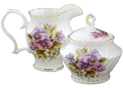 Pansy Fine Bone China Cream & Sugar Set