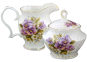 Pansy Cream & Sugar Set