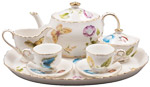 Karlys Butterflies Kids Tea Set, Porcelain