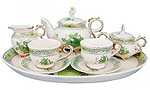 Little Girl's Tea Set - Green Gracie 10 Piece Tea Set