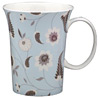 Paisley in Aqua and Brown - Bone China Mug