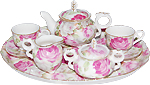 Little Girl's Tea Set - 10 Piece Summer Bloom Chintz