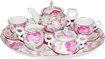 Little Girls Tea Set - 10 Piece Summer Bloom Chintz