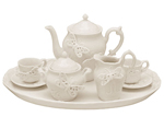 White Butterflies Porcelain Kids Tea Set