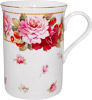 Peony & Strawberry Gracie Bone China Mug - Blue