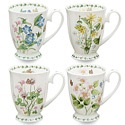 Botanic Garden 4 Piece Footed Mug Set