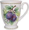 Orchard Footed Swirl Mug - Blue Plum