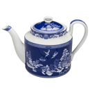 Blue Willow Fine Bone China Teapot – 4-Cup Capacity