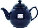 Blue Color Brown Betty Teapot, 6 Cups/42oz