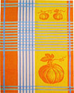 French Jacquard Kitchen/Tea Towel - Pumpkin Blue