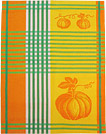French Jacquard Kitchen/Tea Towel - Green Pumpkin