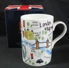 London Collection, Maps - Bone China Mug