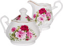 Summertime Rose Fluted Cream and Sugar Set