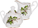 Lily of the Valley Fluted Cream and Sugar Set
