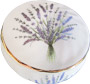 Bone China Trinket Box, 2-1/2D Lavender Bouquet