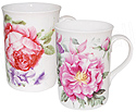Peony Floral Tea Mug - Set of 2