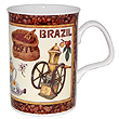 Fancy Coffee Bone China Mug - Brazil