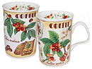 Coffee Time, Set of 2 China Mugs