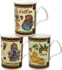 Fine Coffee Mugs - Set of 3