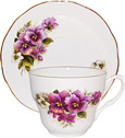 David Michael China, Tea Cup and Saucer, Pansy